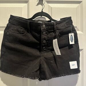 Old Navy: black shorts with buttons